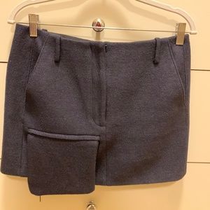 Tibi Boiled Wool Mini Skirt